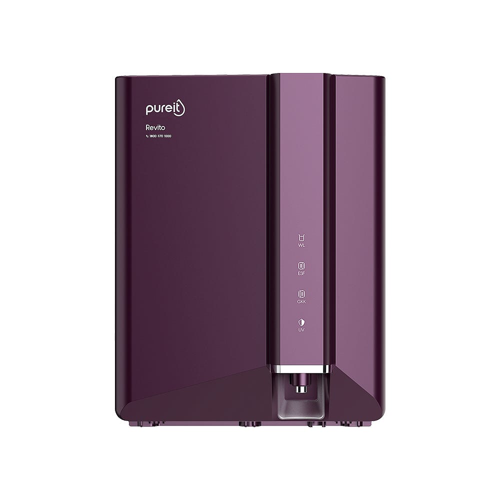 Pureit Revito Mineral RO+MF+UV Water purifier with DURAViva™ technology (Magenta) 